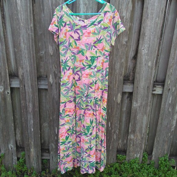 Jams World Dresses Jams World Hawaii Fun Flirty Tropical Maxi Dress